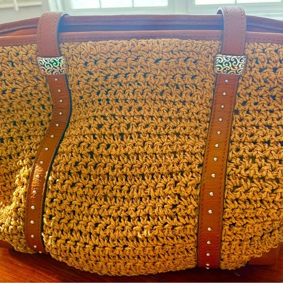 Brighton Brown Woven Tote Bag - Picture 2 of 4